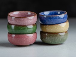 Набор пиал #2157 &amp;quot;Карпы&amp;quot;, 6шт. 40 мл., керамика, глазурь