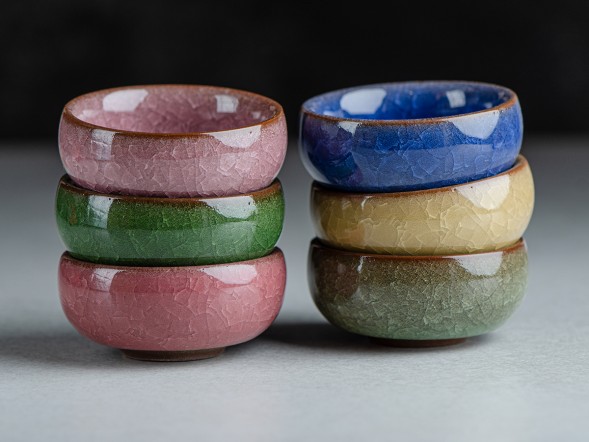 Набор пиал #2157 &amp;quot;Карпы&amp;quot;, 6шт. 40 мл., керамика, глазурь