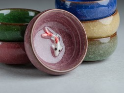 Набор пиал #2157 &amp;quot;Карпы&amp;quot;, 6шт. 40 мл., керамика, глазурь