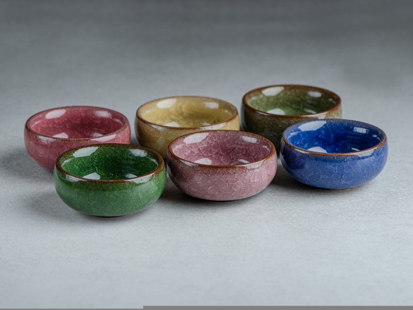 Набор пиал #2157 &amp;quot;Карпы&amp;quot;, 6шт. 40 мл., керамика, глазурь