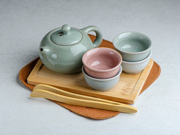 Набор посуды походный #202, керамика , 7 предметов.