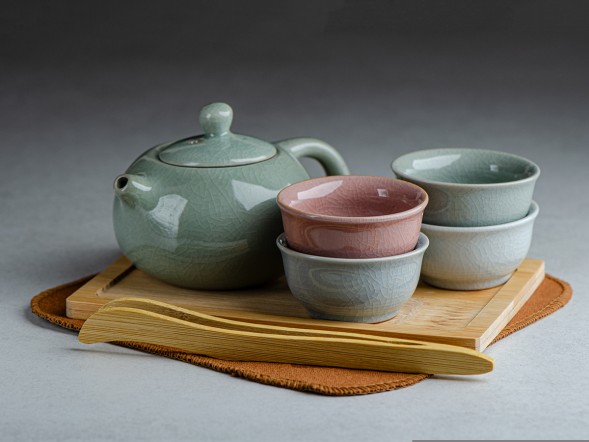 Набор посуды походный #202, керамика , 7 предметов.