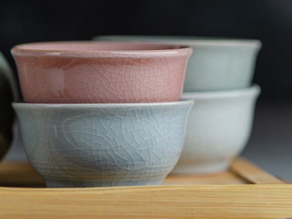 Набор посуды походный #202, керамика , 7 предметов.