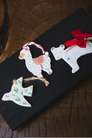 Набор чая &amp;quot;С Новым Годом и Рождеством!&amp;quot; с игрушкой на елку от MOON CERAMIC