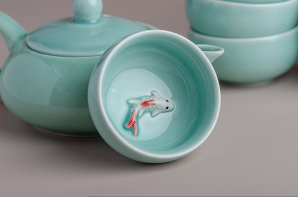 Набор посуды #209, керамика , 9 предметов.