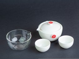 Набор посуды походный #223, керамика ,4 предмета.