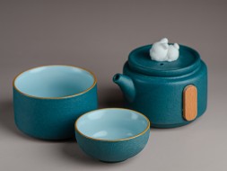 Набор посуды походный #214, керамика , 3 предмета.