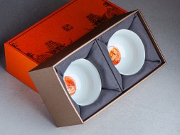 Набор пиал &amp;quot;Дракон и Феникс&amp;quot; #2145, 135 мл., 2 шт. фарфор