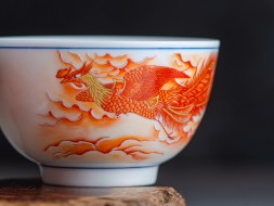 Набор пиал &amp;quot;Дракон и Феникс&amp;quot; #2145, 135 мл., 2 шт. фарфор