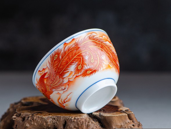 Набор пиал &amp;quot;Дракон и Феникс&amp;quot; #2145, 135 мл., 2 шт. фарфор