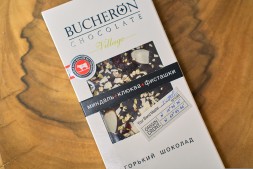 Шоколад&amp;quot;BUCHERON&amp;quot;, горький с миндалем,клюквой и фисташками, 85 г.