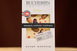 Шоколад&amp;quot;BUCHERON&amp;quot;, белый с миндалем,клюквой и клубникой, 85 г.