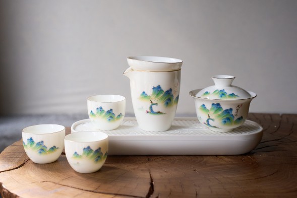 Набор посуды подарочный #231, керамика , 7 предметов.