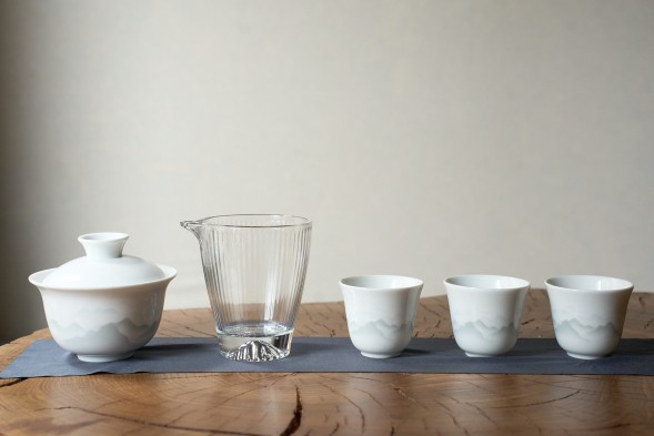 Набор посуды походный #249, керамика, стекло, 5 предметов.