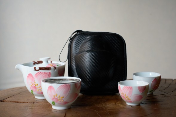 Набор посуды походный #255, керамика , 4 предмета.