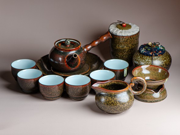 Набор посуды походный #218, керамика , 12 предметов.