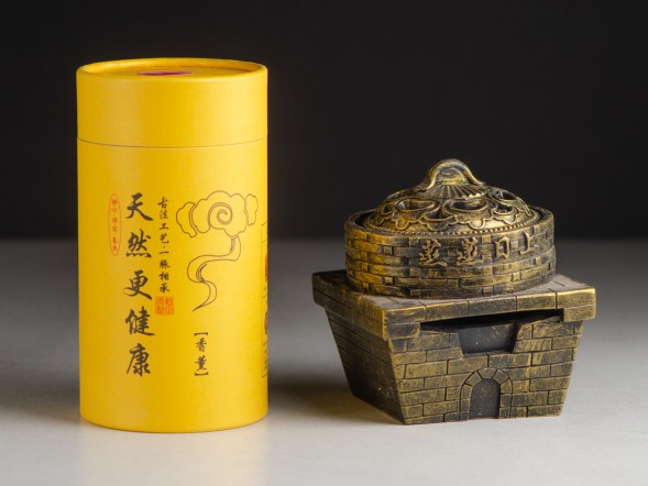 Подставка для благовония #322, пластик, 11 см., + спиральные благовоний (Османтус, Жасмин, Лаванда) по 48 спиралей.