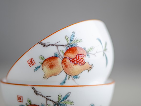 Пиала #2139 &amp;quot;Гранаты&amp;quot;, 50 мл., фарфор